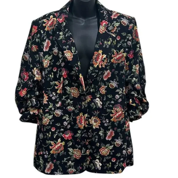 Cinq a Sept Kylie Provence Floral 3/4 Sleeve Blazer - Picture 7 of 9